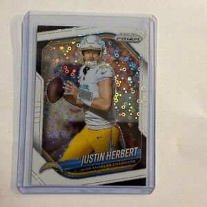 Justin Herbert Los Angeles Chargers Prizm Card Disco